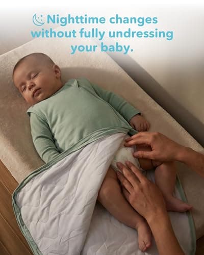 BAMBOOSNUG Soft Breathable Sleep Sack 0-3 Months, 1.0 TOG Bamboo Viscose Wearable Blanket Baby, Baby Sleeping Bag with 2-Way Zipper, Blush - Thumbnail 5