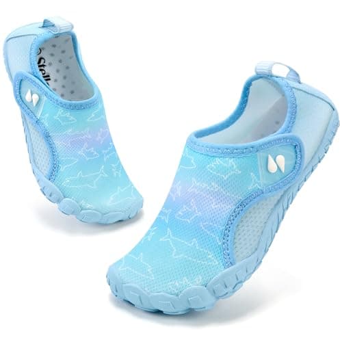 Stelle Toddler Water Shoes for Kids Girls Boys Swim Beach Hiking Pool Camping Essentials Non-Slip Barefoots（Blue Ombre，1ML） - Image 1