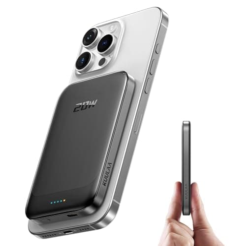 Kuulaa Magsafe Portable Charger Power Bank 5000mAh Magnetic Battery Pack Support USB C PD 20W Fast Charging, Compatible with iPhone 17/16 Pro Max/15/14/13/12 Mini