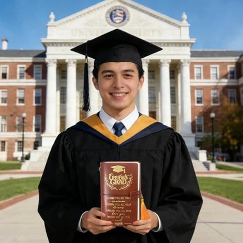 Graduation Gifts Leather Journal Notebook for Her Him, Class of 2026 Senior High School College Masters Degree Phd Nurse Inspirational Graduation Gift Ideas for Women Men Student Graduate Travel - Thumbnail 4