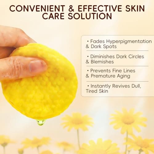 Turmeric Kojic Acid Cleansing Pads For Face, 60 Pcs Kojic Acid And Turmeric Cleansing Pads For Exfoliation, Turmeric Pads For Face Cleansing - Thumbnail 5