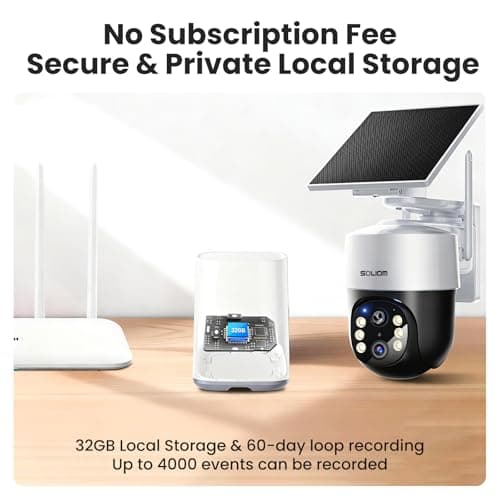SOLIOM Security Cameras Wireless Outdoor,4K Ultra HD for Day and Night, No Subscription,Built in Radar,Solar Powered Cameras for Home Security, 360° Pan Tilt Auto Tracking,5G & 2.4G WiFi, 4-Cam Kit - Thumbnail 5