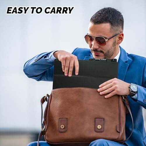 Portable White Board Small Dry Erase Board, 9" x 12" Double Sided Foldable whiteboard with 3 Pens, A4 Reusable Notebook with Storage Mesh Bag for Study, Meeting, Draft, Notes, Doodling - Thumbnail 5