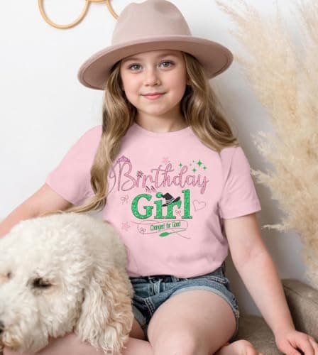 QIXYN Birthday Girl Shirt Magical Pink and Green Shirts Cute Graphic Tops - Thumbnail 2