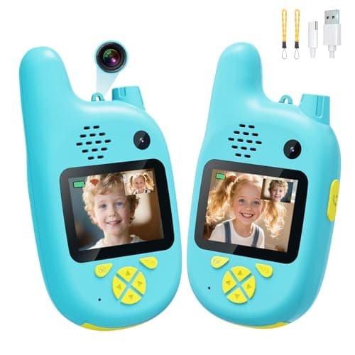 Video Walkie Talkies for Kids with Dual Cameras,2 Pack Rechargeable Kids Walkie Talkies Toys for Ages 3-9 Year Old Boy Girl, Birthday for 3 4 5 6 7 8 Year Old Boys Girls,Indoor&Outdoor