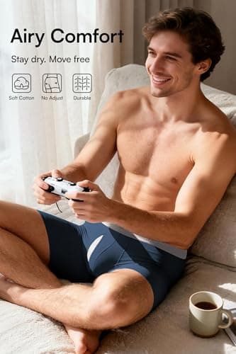 GOOTUCH Mens Underwear Briefs, Moisture Wicking Odor Control Silver-Ion Tech Boxers For Men Pack, Breathable Cotton (Black/Gray/Dark Blue/Dark Gray,XXL) - Thumbnail 2