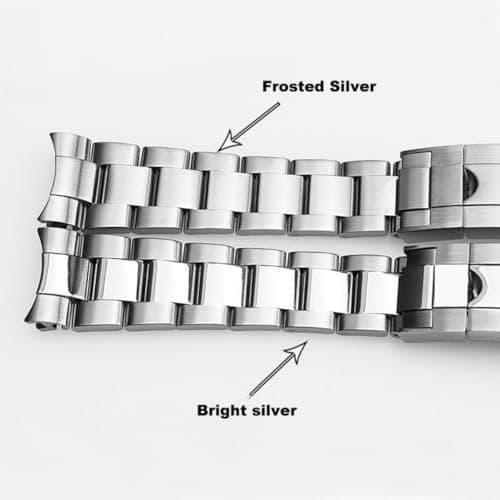 BEHLINE Solid Stainless Curved Watch Band Replacement for Datejust Submariner Watch Band 20 mm - Thumbnail 4