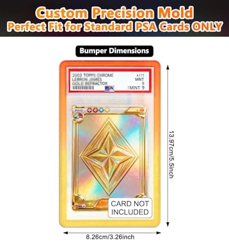 RCPLAGA PSA Slab Bumper: 6 Pack TPU Slab Protector Bumper Guard for PSA Graded Cards ONLY | Limited Edition Gradient Slab Edge Protector Case - Thumbnail 3