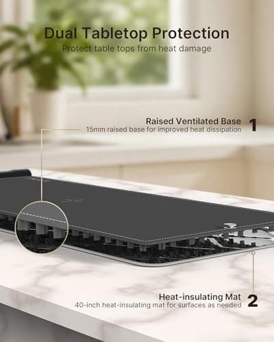 NUTCITY Warming Mat for Food Extra Large 32" x 16", Portable Food Warming Mat with 7 Temperature Settings & 8-Hour Timer, Tortilla Warmer for Gatherings, Parties (Large Size: 32" x 16") - Thumbnail 5