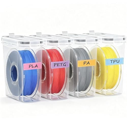 TIOPY Airtight Filament Storage Box, 4 Pack Filament Container for 1KG 1.75mm PLA ABS PETG TPU with Reusable Desiccant & Labels, Water-Proof & Dust-Proof & Prevent Moisture Dry Box 4.0L - Image 1