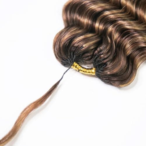 YWIGS Feather Crochet Human Hair Blend #4/27/30 Deep Wave 18" 100 Strands - Thumbnail 4