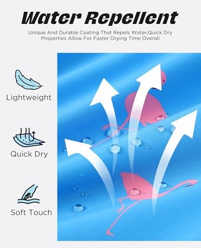 CoozySphere Mens Swim Trunks with Compression Liner 5 Inch Stretch 5" Bathing Suit Beach Shorts M Blue Flamingos - Thumbnail 2