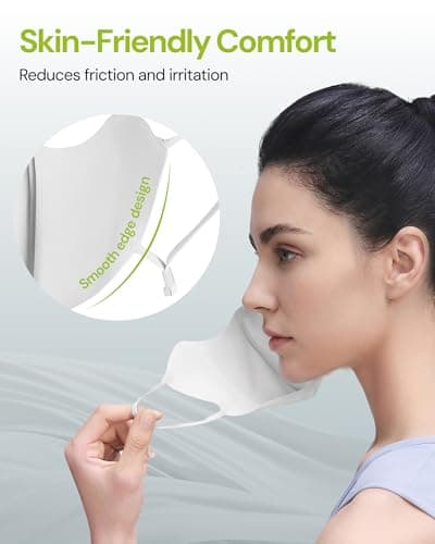 BENEUNDER Cooling Face Cover for Women UV Sun Protection UPF 50+ Breathable 3D Structured Summer Outdoor Activities Gray - Thumbnail 6