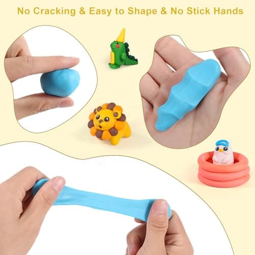 CiaraQ Polymer Clay Starter kit, Oven Bake Modeling Clay with Sculpting Tools, 60 Colors, 3.24 lb - Thumbnail 5