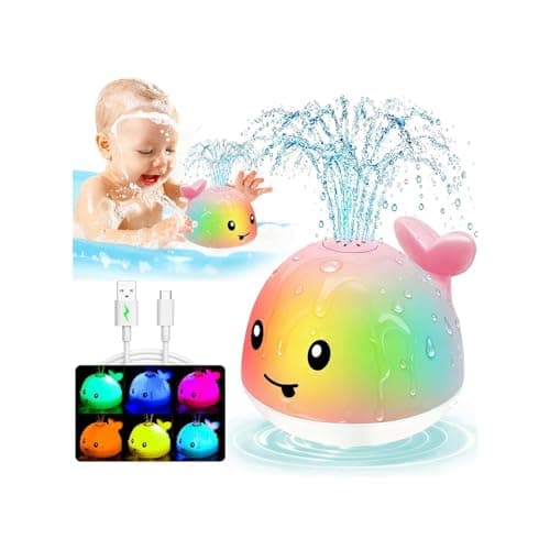 Bath Toys For 1 Year Old Girls, Pool Water Table Infant Baby Toy 6-12-18 Months, Whale Water Spray Toy, 1st Birthday Gifts For Girls,One 1 2 3 Year Old Boys Girls Gifts, Baby Toddler Shower Gifts - Image 1
