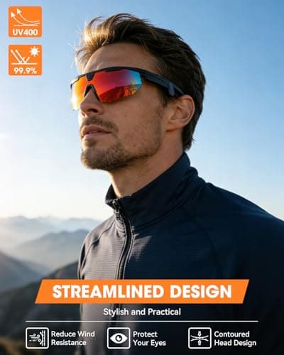Mingtawn Smart Glasses with 4K HD Anti-Shake Camera & 3D Stereo Speakers | Polarized UV400 Sports Sunglasses | Bluetooth AI Glasses for Outdoor Video, Photos & Music | HiFi Audio Action Camera (Dark) - Thumbnail 2
