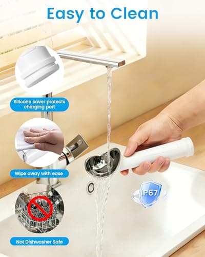 Heated Ice Cream Scoop Rechargeable, Heating Electric Ice Cream Scooper with LED Display, 158°F Warming Spoon for Hard Icecream - Thumbnail 4