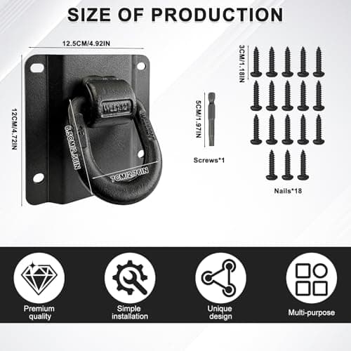 Naerza 4 Packs Tie Down Anchors Heavy Duty Truck Bed Tie Downs Truck Accessories Compatible with 2015-2025 Ford F150 F250 F350 Replace# FL3Z-99000A64-B & FL3Z-9928408-AB - Thumbnail 4