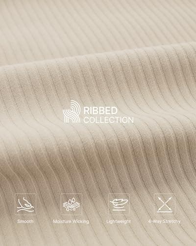 G4Free Women's Wide Leg Pants Ankle Length Wide Leg Trousers Crossover Waistband Stretch Workout Pants with Pockets Breathable(Light Khaki,L,Regular) - Thumbnail 3