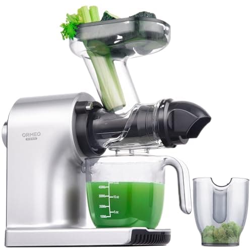 Juicer Machines,ORMEO HOME Cold Press Slow Masticating Juicers with 3.60"Large Feed Chute For Vegetable and Fruit,Easy to Clean,Quiet Motor,BPA-Free,High Juice Yield(Updated) - Image 1