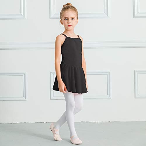 Stelle Toddler Ballet Leotards for Girls,Dance Leotard for Girls,Camisole Toddler Ballet Outfit for Studio Outdoor Daily Wear, Black 8-9 Years - Thumbnail 3