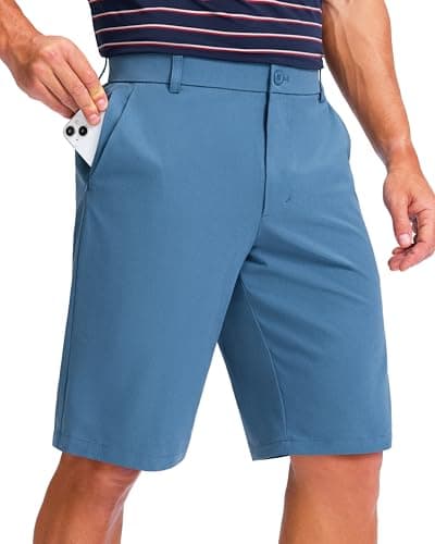G Gradual Golf Shorts Men 11 Inch Inseam Long with 5 Pockets Lightweight Knee Length Stretch Short for Casual Dress Work (Slate Blue, L11, W38) - Image 1