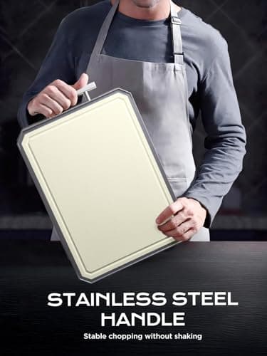 EXTRA LARGE Stainless Steel Cutting Board Set of 3 for kitchen - Thumbnail 6