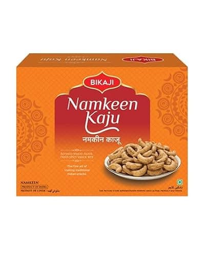 Bikaji Namkeen Kaju 14.11oz (400g), Traditional Authentic Indian Savory Snack, Crispy Cashew-Shaped Crackers, Vegetarian Namkeen, Crunchy Tea Time Snack, Ready-to-Eat Farsan - Image 1