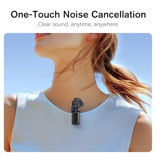 Rythflo Wireless Lavalier Microphone for iPhone/Android/iPad (2 TX + 2 RX + Charging Case), Mini Mic with Noise Reduction, 22H Battery, 131ft Range, Lapel Microphone for Video Recording, Vlog - Thumbnail 4