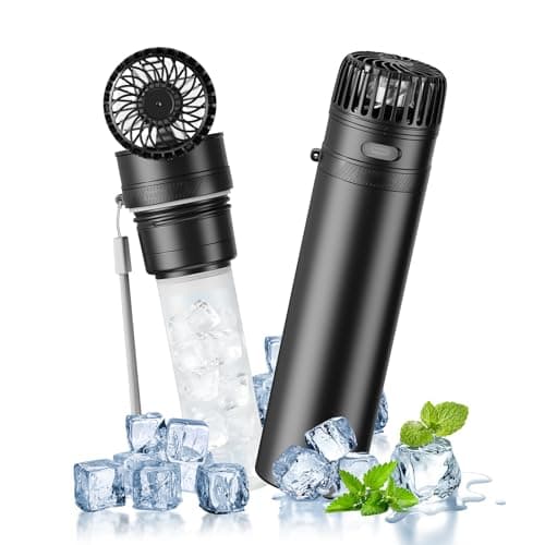 DUOMIY 2-in-1 Handheld Fan & Portable Ice Therapy Cup, 7000 RPM Cooling Fan with Long-Lasting Cold Retention, Rechargeable Personal Fan & Cold Compress for Neck, Body, Heatstroke, Sports Recovery - Image 1