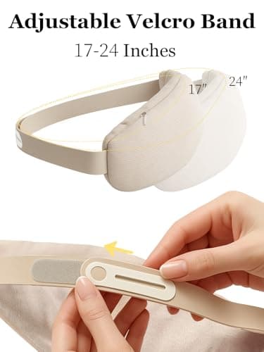 Heated Eye Mask, Cordless Warm Eye Compress for Dry Eyes, Birthday Christmas Gifts for Women Men, Washable Eye Heating Pad for Travel, Eye Relief, Improved Sleep (Khaki) - Thumbnail 5