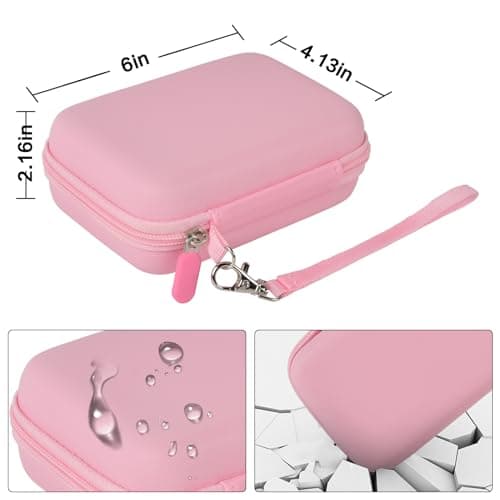Comecase Case Compatible with Nelko P21/ for Phomemo D30 D35 Label Maker Machine, for JADENS D11/ for SUPVAN Mini Labeler Sticker, Labler Maker Storage for Tape&Accessories - Pink - Thumbnail 5