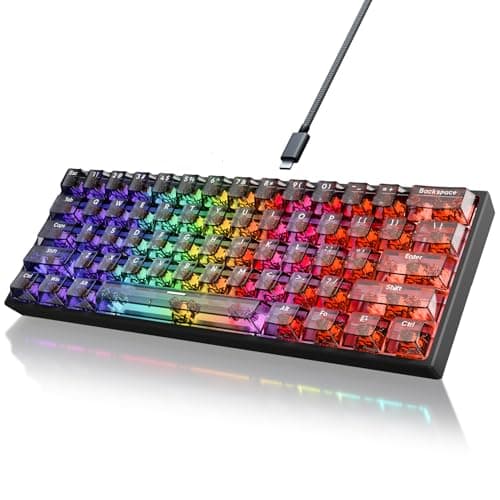 60% Mechanical Gaming Keyboard Wired, YK61 Mini Hall Effect Magnetic Switch Keyboard, 61 Keys Adjustable Actuation Rapid Trigger Mode, 8K Hz Polling Rate, Hot-Swap, RGB Backlit (Translucent Black) - Image 1