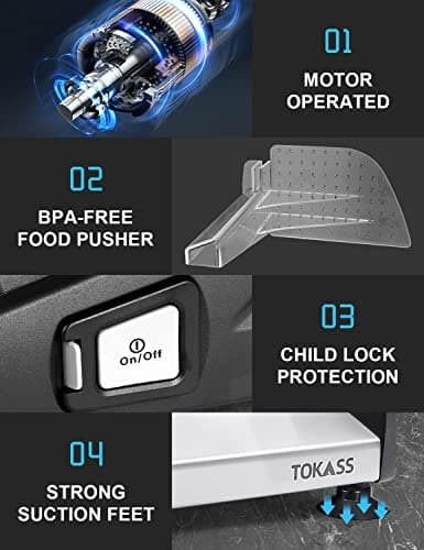 200W Meat Slicer Machine for Home Use,Deli Slicer with 2 Removable 7.5'' Stainless Steel Blades,Adjustable Dial for 0-15mm,Electric Food Slicer for Meat,Bread,Easy to Clean (200W+2 Blades+Silver) - Thumbnail 4