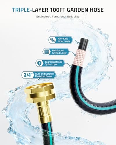 PAULINN Retractable Garden Hose Reel 1/2 Inch x 100 ft, Heavy Duty Wall Mounted Automatic Hose Reel with 10 Patterns Nozzle, Any Length Lock, Slow Return System, 180° Swivel Bracket & UV Resistant - Thumbnail 4