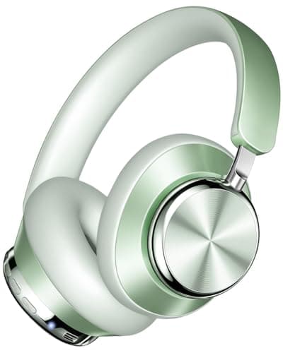Wentronic Y03 Bluetooth Headphones Wireless Active Noise Cancelling Over Ear Headphones 48 Hours Playtime High Sound Quality 6 EQ Music Mode Headphones with Soft Ear Cushion - Green - Image 1
