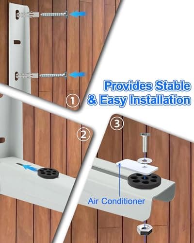 Mini Split Wall Mounting Bracket - Outside Ductless Support Bracket for Air Conditioner Heat Pump System Unit 7000-12000 BTU - Thumbnail 4