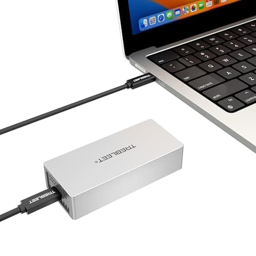 USB4 v2.0 NVMe SSD Enclosure Compatible with Thunderbolt 5, 80Gbps M.2 PCIe Gen 4x4 Case, 7000MB/s Speed, Active Cooling Turbo Fan, Aluminum Housing for Mac M4 Pro/Max, PC, Laptop, iPad Pro