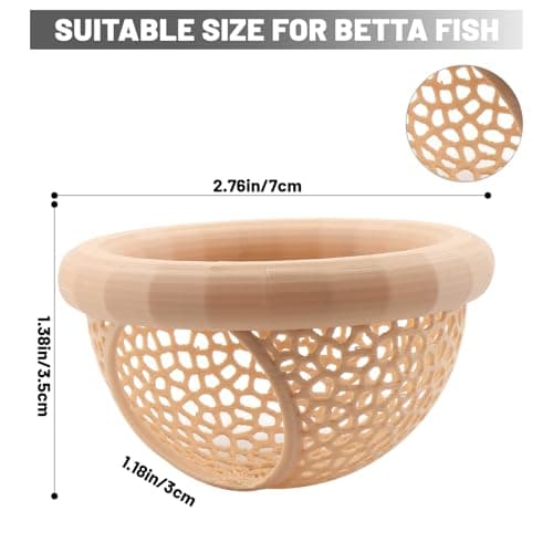 Ptazucv Floating Betta Fish Hammock – Minimalist Rest Platform & Floating Bed – Betta Tank Accessories for Small Aquariums, Nano Tanks，Shrimp and Small Fish(Off White) - Thumbnail 5