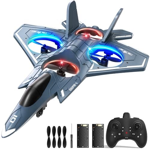 ENJOYFLY Foam Remote Control Airplanes RC Planes for Kids Adults 14+, RC Airplane Fighter Jet with Light, 360° Flip Fighter Jet Toys, Stunt Roll, Airplane Toy Gifts for Kids Boys - Image 1