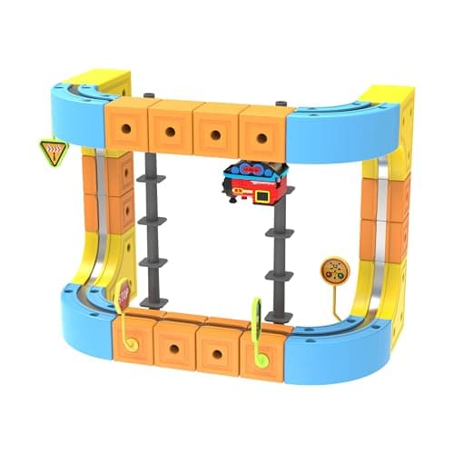 DopplerStar Gravity-Defying Electric Rail Car Toy, 3D Magnetic Building Track Set for Kids 3-12, STEM Educational Construction Toy, for Boys & Girls - Image 1