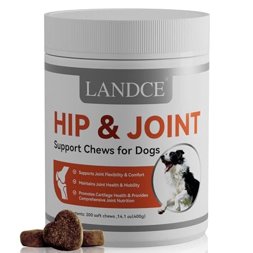 LANDCE Dog Hip and Joint Supplement, 200ct Glucosamine Chondroitin for Dogs with MSM, Green Lipped Mussel & Collagen Advanced Joint Pain Relief & Arthritis Support Senior Dog Joint Chews, All Breeds