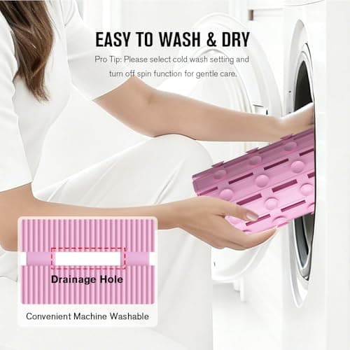 MBOSS Bath Tub Shower Mat Non Slip Bathtub Mats for Bathroom Shower Floor Mat Bath Mats for Shower Tub Anti Slip Shower Mat with Drain Hole and Large Suction Cups (Pink, 27.5 X 15.7 Inch) - Thumbnail 6