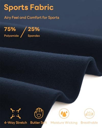 Plus Size Biker Shorts for Women with Pockets, Tummy Control Spandex Athletic Workout Gym Yoga Compression Shorts Navy Blue, High Waist Stretch Long Anti Chafing Knee Length Under Dress Shorts 4xl - Thumbnail 5