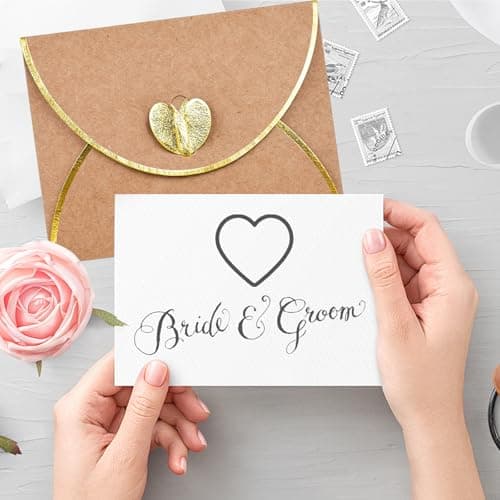 30 Pcs Mini Envelopes With Gold Heart Shaped Clasp, Mini Envelopes With Blank Cards For Wedding Birthday Greeting Cards Graduation（4.13 x 2.76 inch） - Thumbnail 3