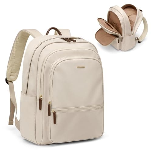 GOLF SUPAGS Backpack for Women Work College Travel Laptop Backpacks Multi-Functional Casual Daypack Teacher Nurse Everyday Bags Fits 15.6 Inch Notebook (Apricot) - Image 1