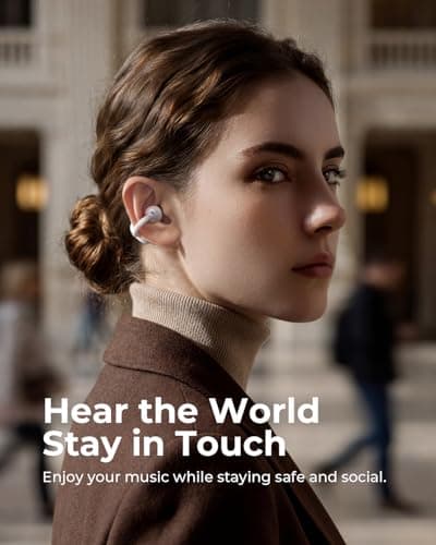 Sanag S6SUltar Open Ear Headphones Bluetooth 6.0, Clip On Earbuds 42H Playtime, IPX7 Waterproof Wireless Earphones with App, Lightweight for Running Gym Sports Cyclin (Black) - Thumbnail 5