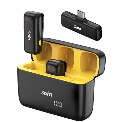 Sofn Wireless Lavalier Microphone for iPhone and Android with USB-C Plug,Professional Lapel Wireless Mic with Intelligent Noise Reduction for Video Recording,Vlogging (USB Type-C) - Image 1