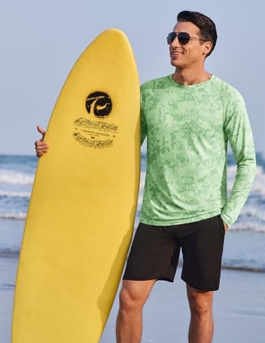 PINSPARK Mens Lightweight Gym Workout Tshirts UPF 50+ Swimming Shirts Long Sleeve Fishing Shirts UV Protection Hiking Shirt Camouflage - Thumbnail 3