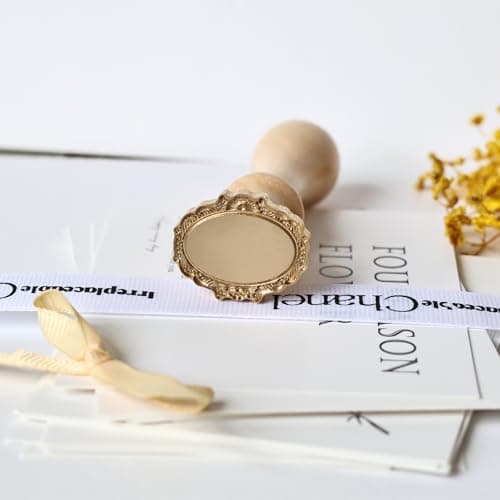 Pilloze Frame Wax Seal Stamp, 3D Embossed Relief Carving Head and Wood Handle for Wax Seal Stamp Kit, Decor ffor Thanksgiving Card/Envelope/Gift Wrap/Wedding Engagement Party Invitation (F3) - Thumbnail 5